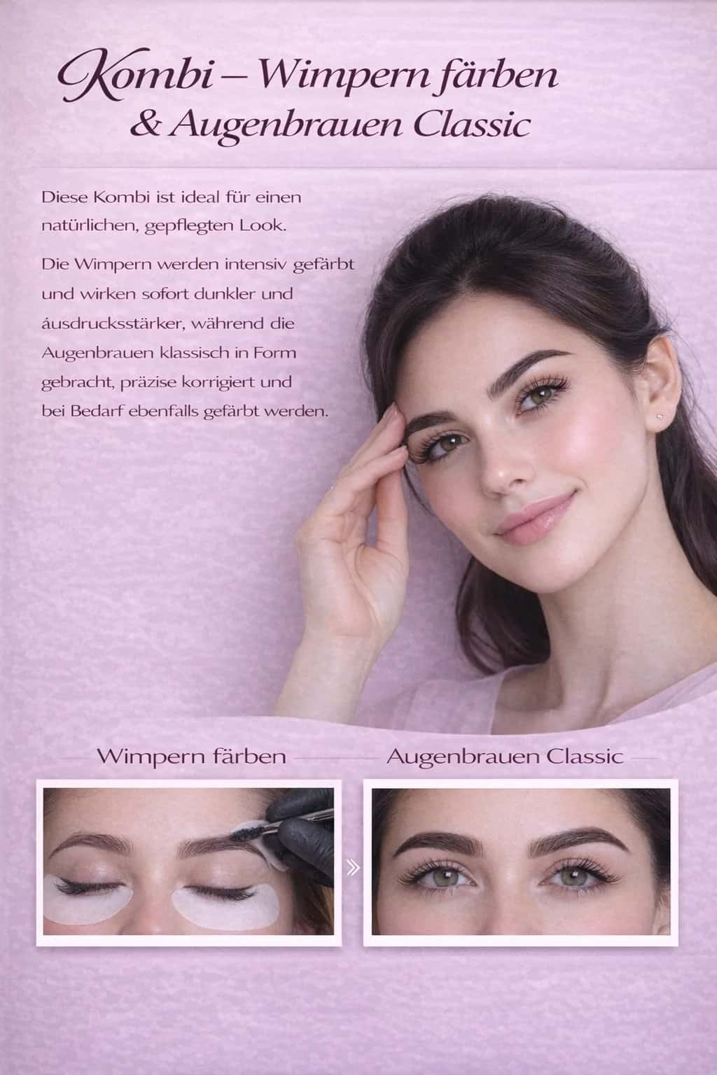 Kombi – Wimpern färben & Augenbrauen Classic