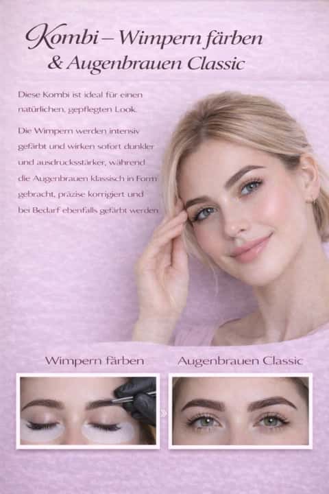 Kombi – Wimpern färben & Augenbrauen Classic