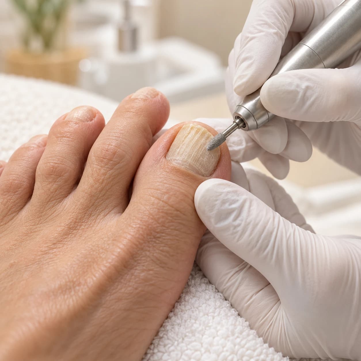 Abtragen eines verdickten Nagels bei Salon Elen in Halle (Saale)