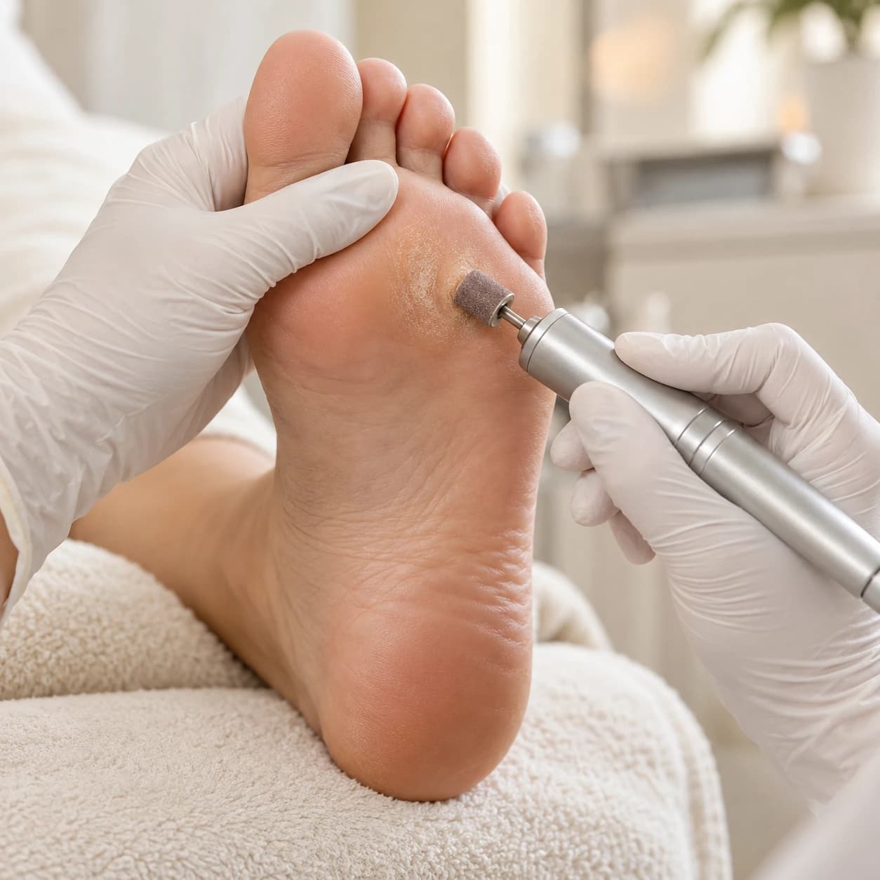 Medizinische Hornhautbehandlung bei Salon Elen in Halle (Saale)