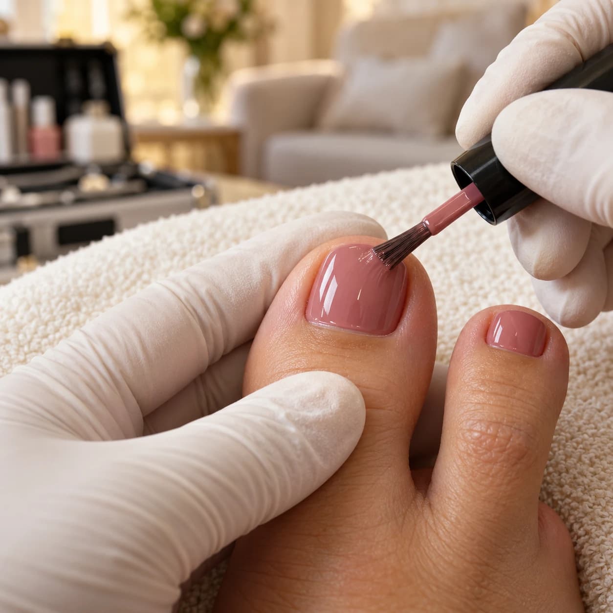 Mobile Fußpflege mit Nagellack bei Salon Elen in Halle (Saale)