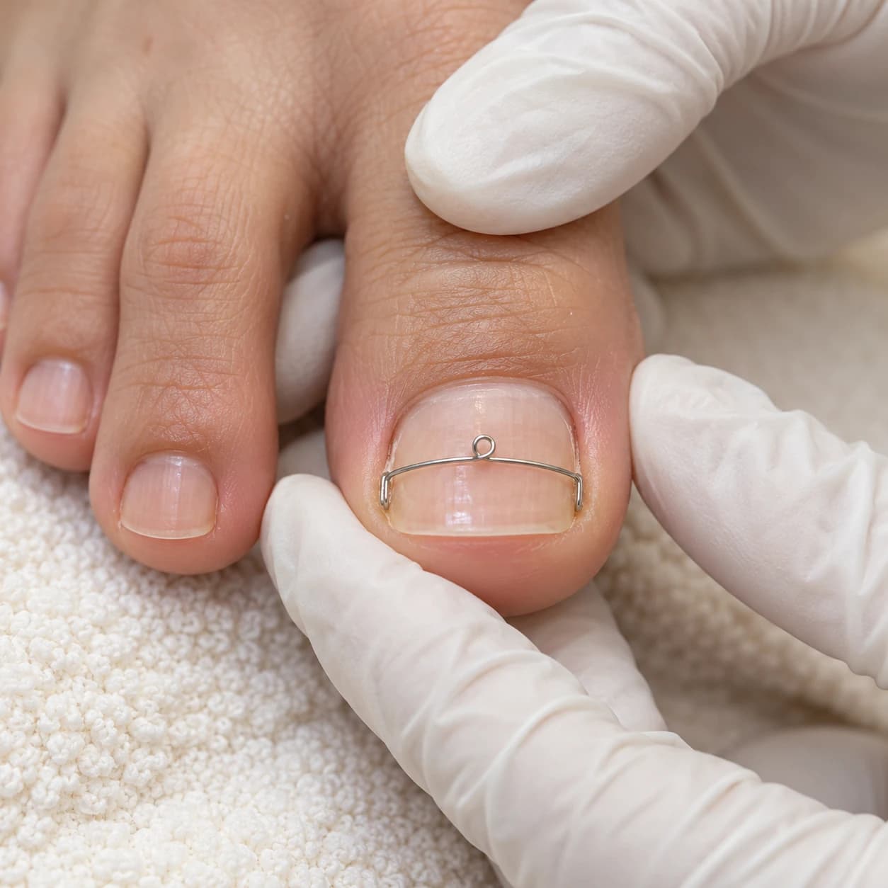 Nagelkorrektur mit Drahtspange bei Salon Elen in Halle (Saale)