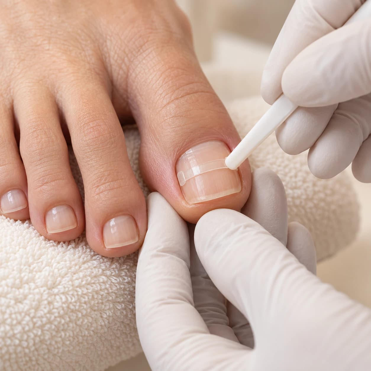 Nagelkorrektur mit Klebespange bei Salon Elen in Halle (Saale)
