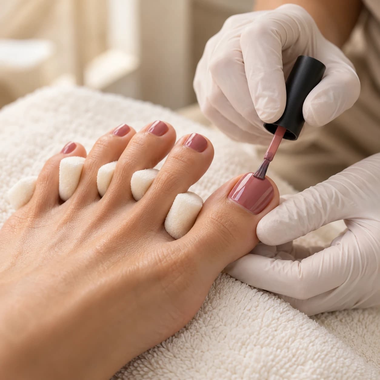 Pediküre mit Nagellack bei Salon Elen in Halle (Saale)