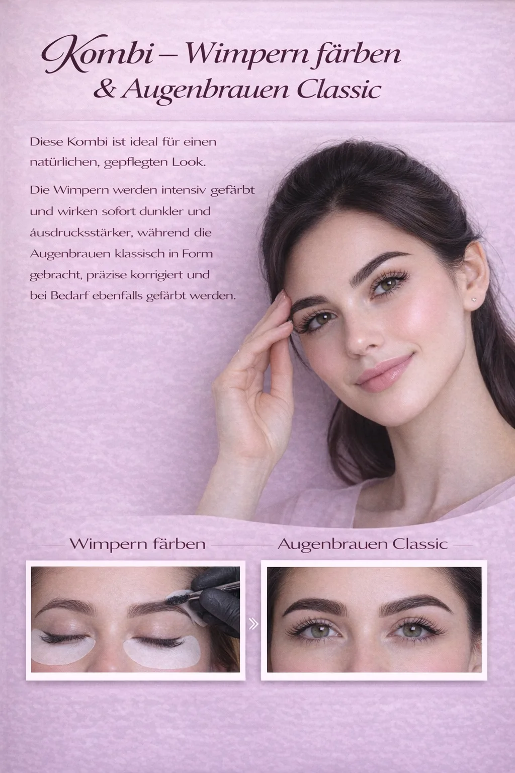 Kombi – Wimpern färben & Augenbrauen Classic